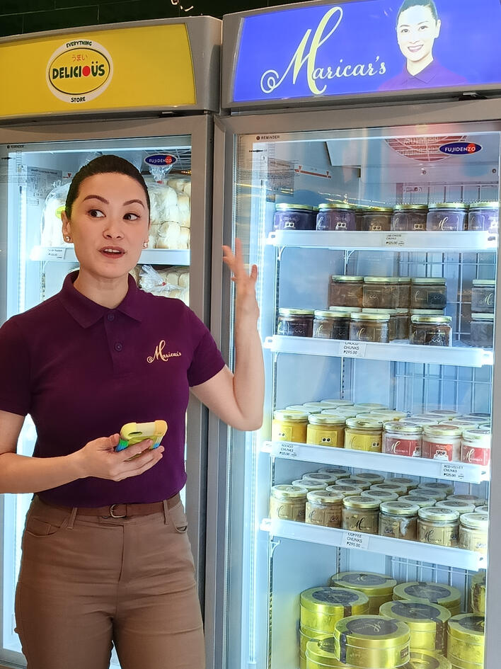 Maricar Reyes - Poon promoting her product, Maricar's frozen cakes during Meet &amp; Greet at Everything Delicious Store E. Rodriguez Sr. Ave. branch on 26 March 2025.