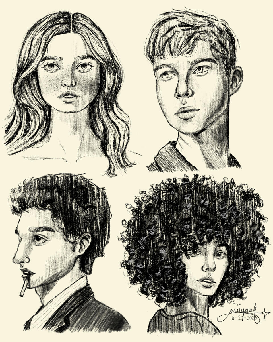 Digital portrait studies Digital art, 1080 x 1350 pixels 2023